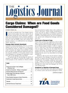 Cargo Claims: When are Food Goods Considered Damaged?