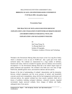 Trong Thong - Millennium Ecosystem Assessment