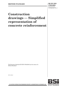 Simplified representation of concrete reinforcement