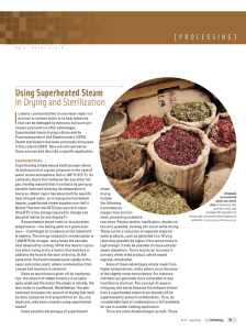 Using Superheated Steam in Drying and