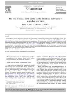 The role of social norm clarity in the influenced expression of