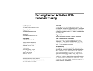 Sensing Human Activities With Resonant Tuning
