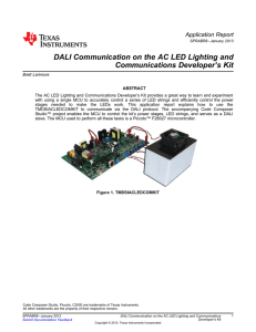DALI Communication on the AC LED Lighting