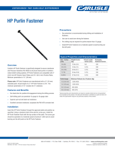 HP Purlin Fastener