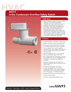 ACS-4 In-line Condensate Overflow Safety Switch
