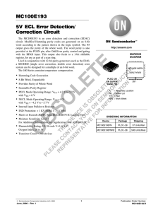 MC100E193 5V ECL Error Detection/ Correction Circuit