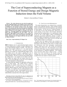 The Cost of Superconducting Magnets as a Function of Stored