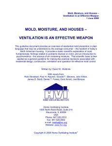 Mold, Moisture, and Houses - Ventilation is an Effective Weapon