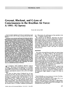 Greyout, Blackout and G-Loss of Consciousness in the Brazilian Air