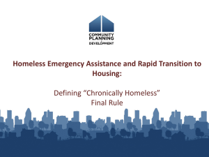 Defining Chronically Homeless Final Rule Webinar Slides 2015 01 05