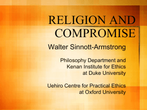 RELIGION AND COMPROMISE