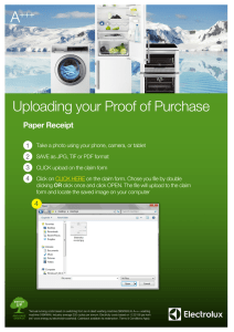 Uploading your Proof of Purchase