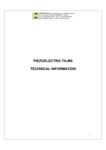 Piezotech Piezoelectric Films Leaflet