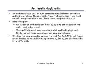 Arithmetic-logic units