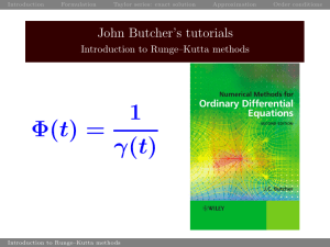 John Butcher`s tutorials - Introduction to Runge-