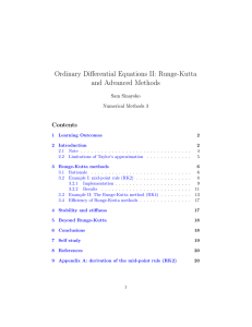 Ordinary Differential Equations II: Runge