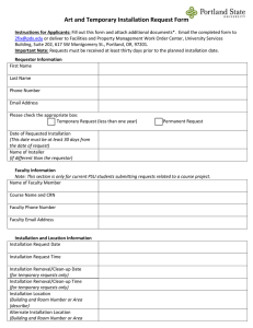 Art and Temporary Installation Request Form