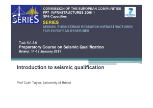 Introduction to seismic qualification