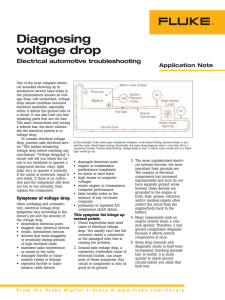 Diagnosing voltage drop