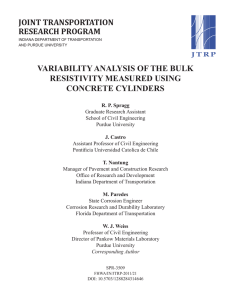 Variability Analysis of the Bulk Resistivity Measured - Purdue e-Pubs