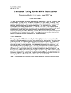 Smoother Tuning for the HW-8 Transceiver