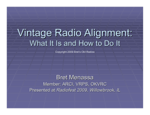 Vintage Radio Alignment: What It Is and How to Do It