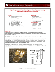 TX5321 High Temperature, 3-‐Terminal, Negative