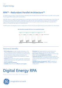 Redundant Parallel Architecture(RPA)