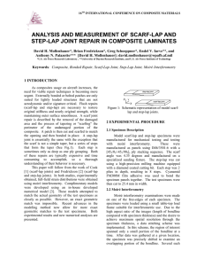 analysis and measurement of scarf-lap and step-lap joint