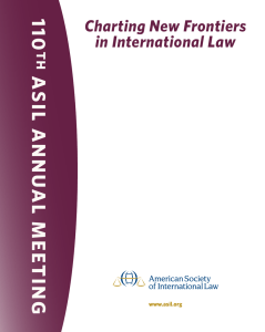 Annual Meeting Program - American Society of International Law