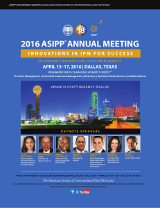 2016 asiPP®annual Meeting - American Society Of Interventional