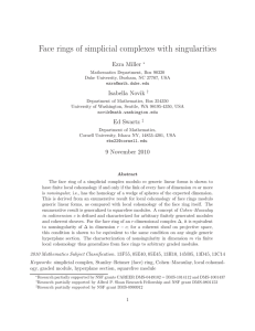 Face rings of simplicial complexes with singularities