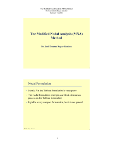 The Modified Nodal Analysis (MNA) Method