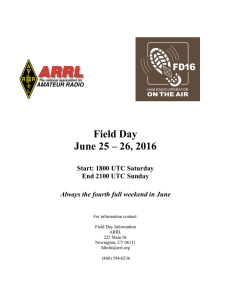 Field Day June 25 – 26, 2016