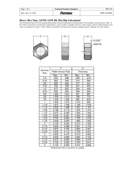 hex 2h astm heavy nuts a194 metric dip standard galvanized plain studylib