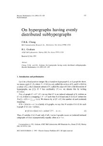 On hypergraphs having evenly distributed subhypergraphs