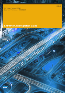 SAP HANA R Integration Guide
