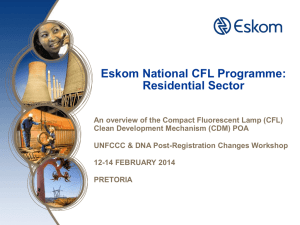 Eskom National CFL Programme: Residential Sector