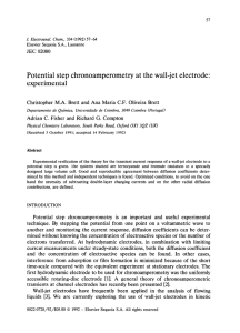 Potential step chronoamperometry at the wall