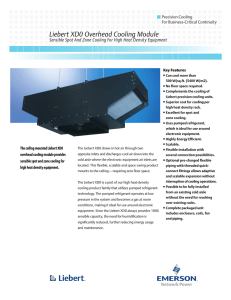 Liebert XD0 Overhead Cooling Module