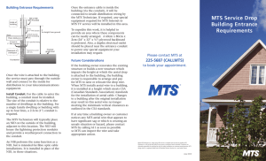 MTS Service Drop Building Entrance Requirements