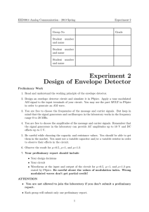 Experiment 2 Design of Envelope Detector