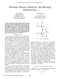 Envelope Detector Sensitivity and Blocking Characteristics