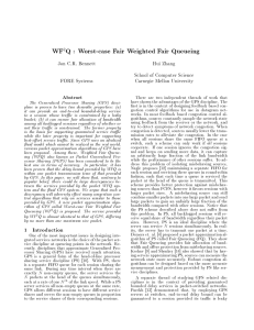 WF2Q : Worst-case Fair Weighted Fair Queueing