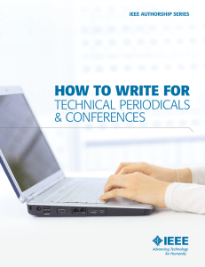 How to Write for Technical Periodicals