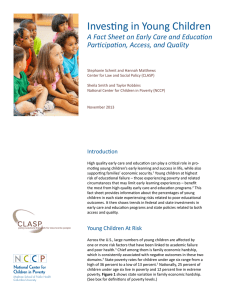 Investing in Young Children - National Center for Children in Poverty