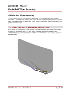 ME 24-688 – Week 11 Windshield Wiper Assembly