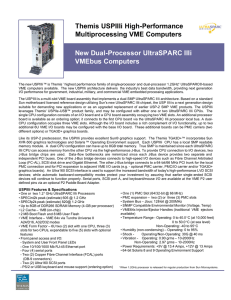 Themis USPIIIi High-Performance Multiprocessing VME Computers