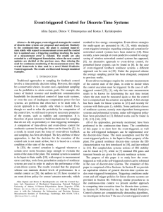 Event-Triggered Control for Discrete