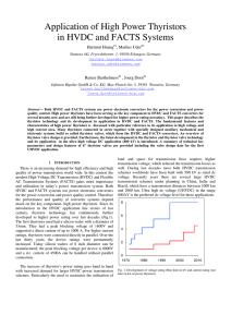 Application of High Power Thyristors in HVDC and